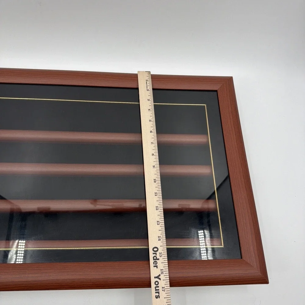 Military Challenge Coin Display Case Wall Mount Cabinet Poker Chips Holder